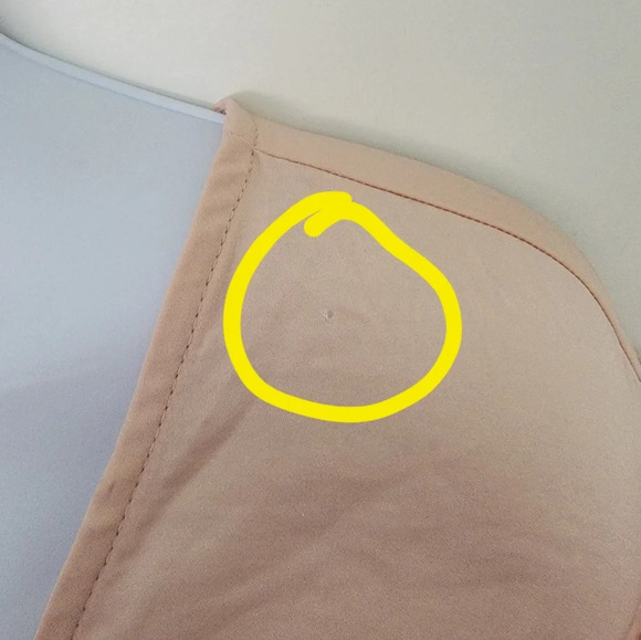 Open Edit Blush Pink Long Sleeve Satin Crop Top Ruched Buttons Victorian Size M - Picture 6 of 10